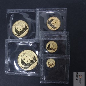 【119250】2011年熊猫普制金币五枚一套