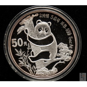 【870201】1987年中国熊猫金币发行5周年5盎司精制银币
