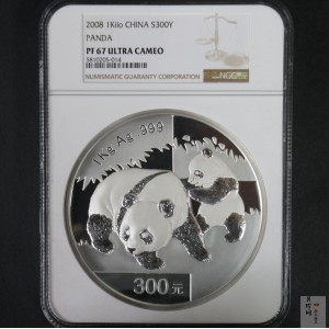 【080108】2008年熊猫1公斤精制银币