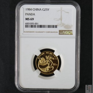 【840103】1984年熊猫1/4盎司普制金币