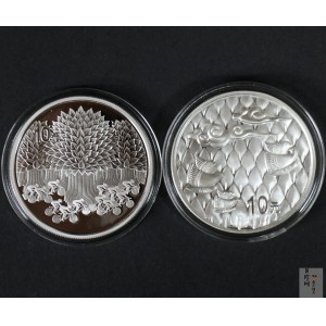 【039190】2003年环境保护——植树节1盎司精制银币2枚一套