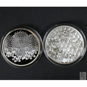 【039190】2003年环境保护——植树节1盎司精制银币2枚一套