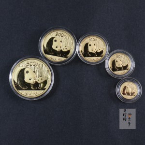 【119250】2011年熊猫普制金币五枚一套