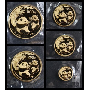 【069050】2006年熊猫普制金币5枚一套