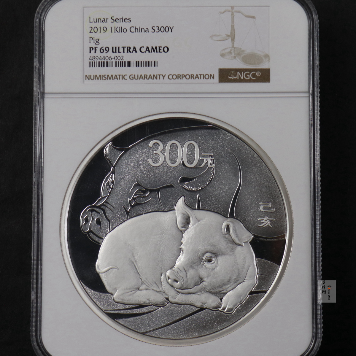 【191121】2019中国己亥（猪）年金银纪念币1公斤圆形银质纪念币