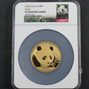 【180107】2018年熊猫100克精制金币
