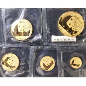 【119250】2011年熊猫普制金币五枚一套