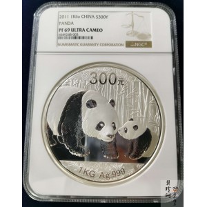 【101410】2011年熊猫1公斤精制银币
