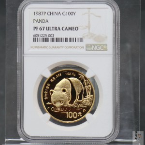 【870106】1987年熊猫1盎司精制金币