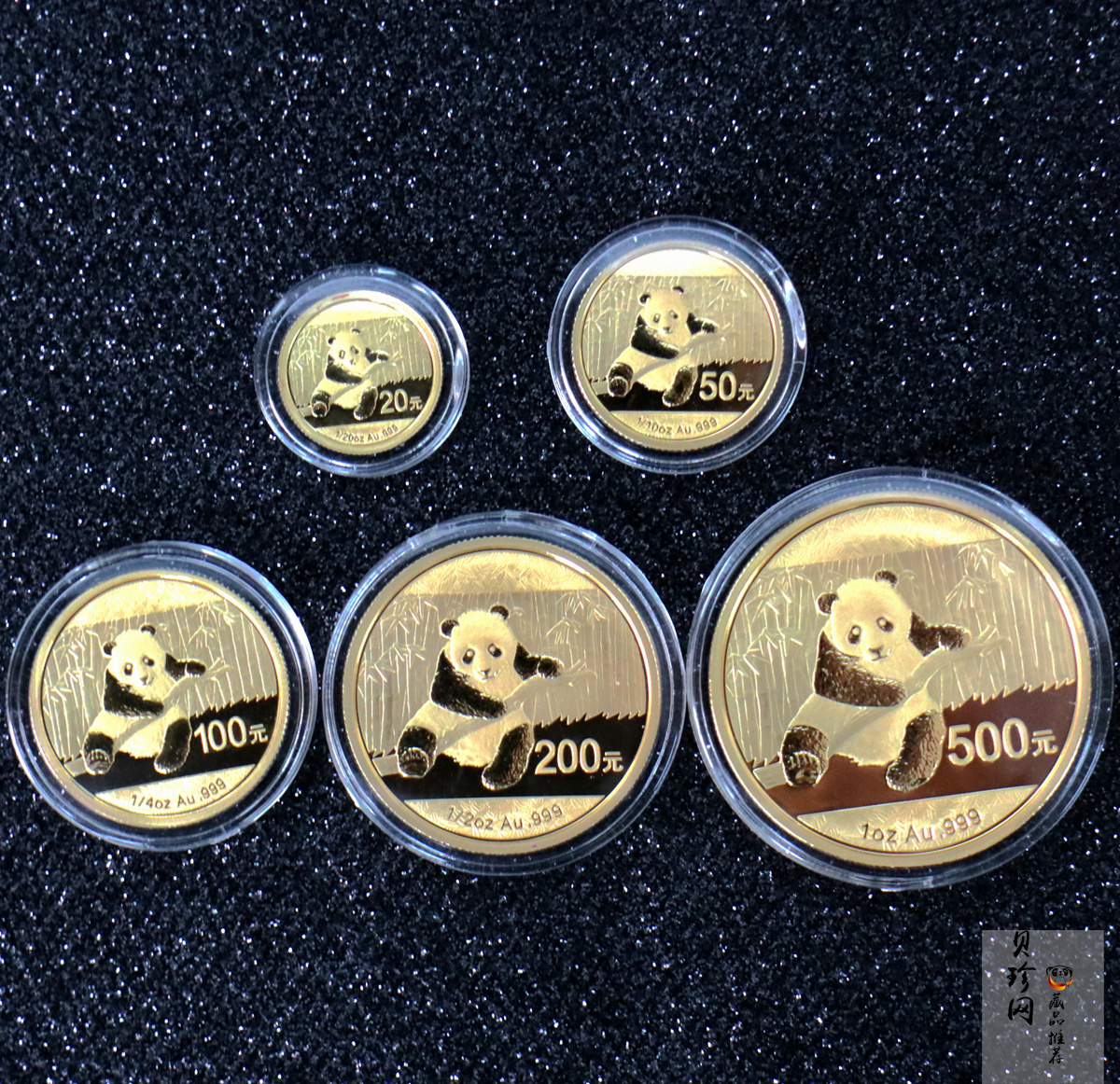 【149050】2014年熊猫普制金币5枚一套