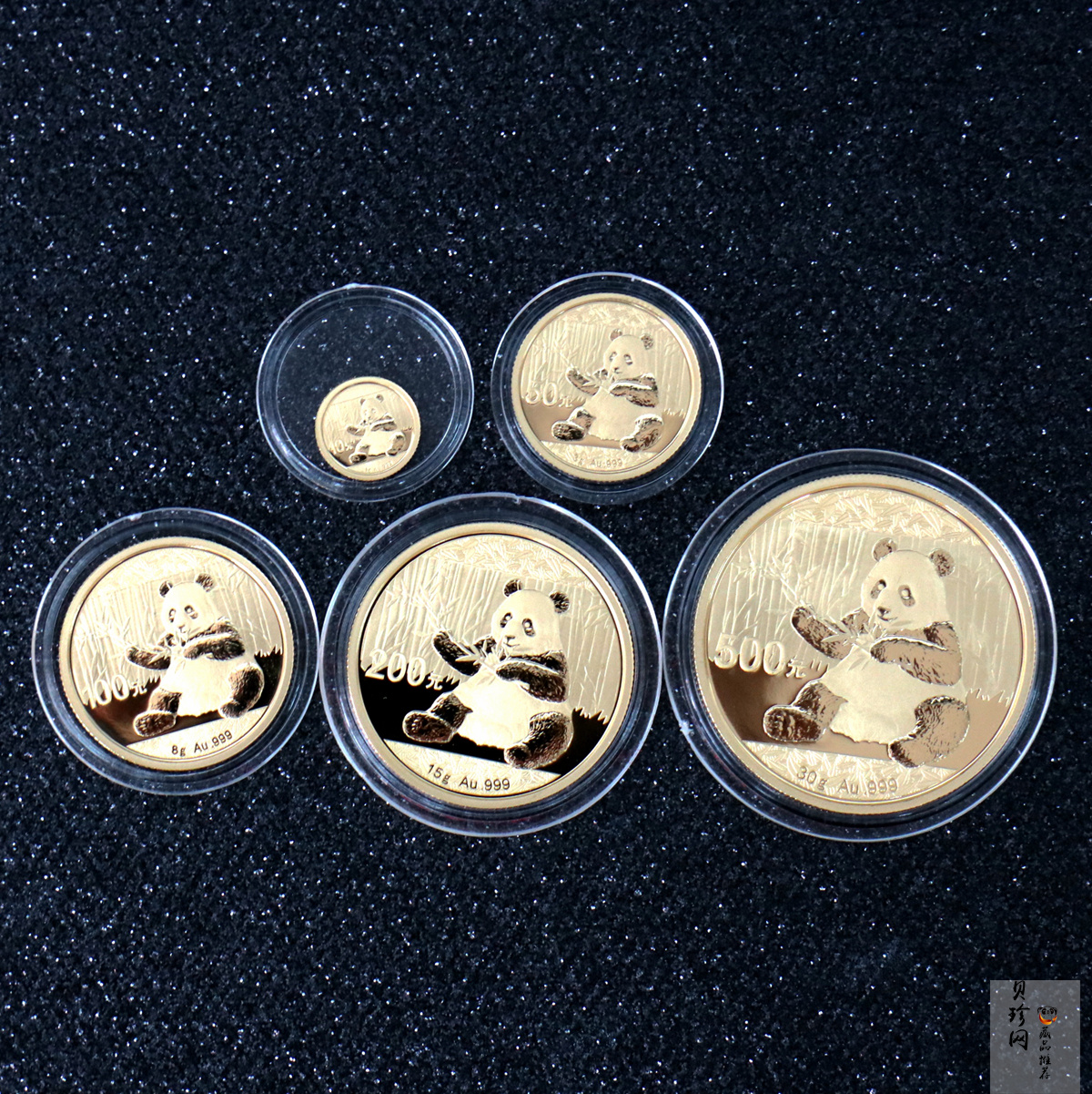 【179150】2017年熊猫普制金币5枚一套