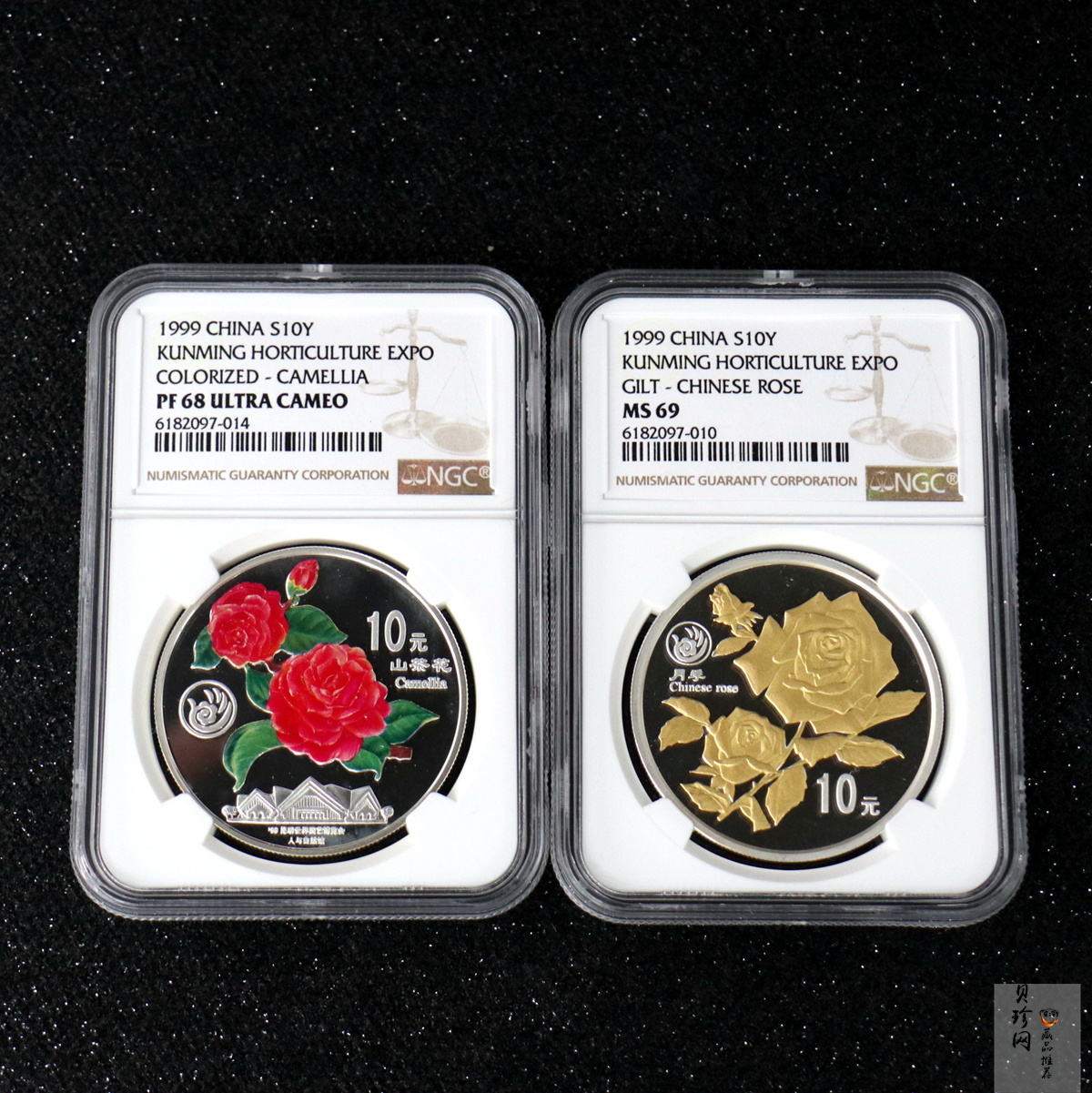 【999681】1999年昆明世界园艺博览会1盎司银币二枚