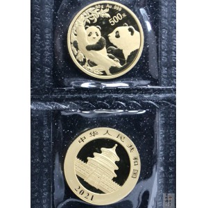 【210101】2021年熊猫30克普制金币