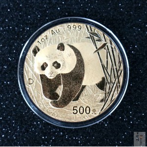 【010101】2001版熊猫金银纪念币1盎司普制金币