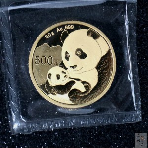 【190105】2019版熊猫金银纪念币30克圆形金质纪念币