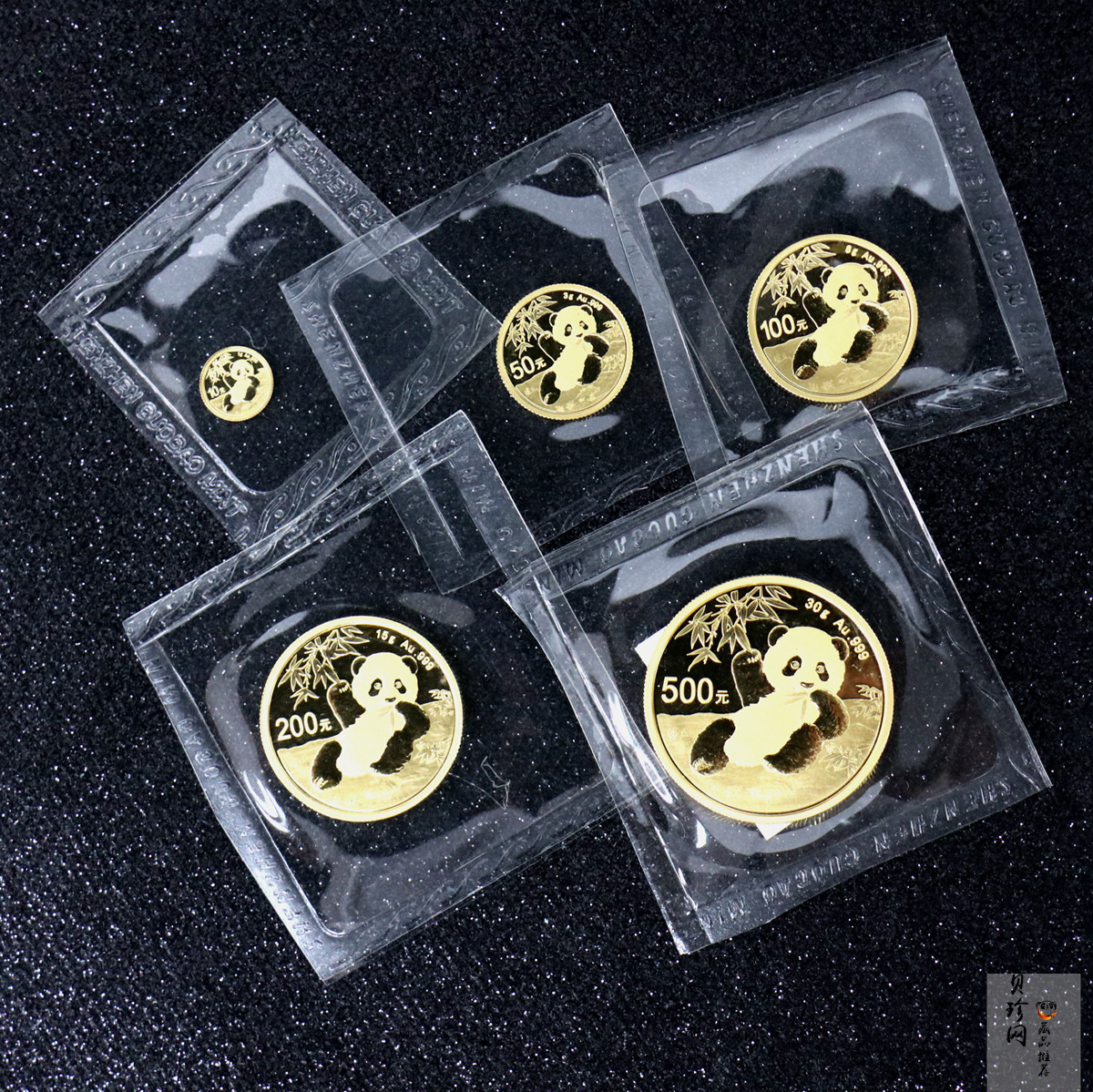 【209040】2020年熊猫普制金币5枚一套