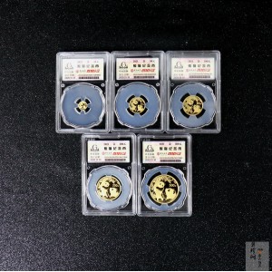 【219150】2021年熊猫普制金币5枚一套