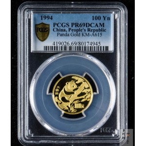 【931102】1994年珍稀动物金银纪念币（第4组）-大熊猫8克精制金币