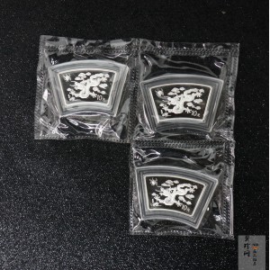 【000310】2000中国庚辰（龙）年金银纪念币-云龙图1盎司普制扇形银币