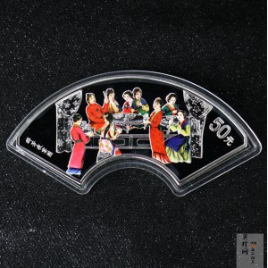 【020902】2002年中国古典文学名著——《红楼梦》彩色金银纪念币（第二组）-群芳夜宴5盎司彩色
