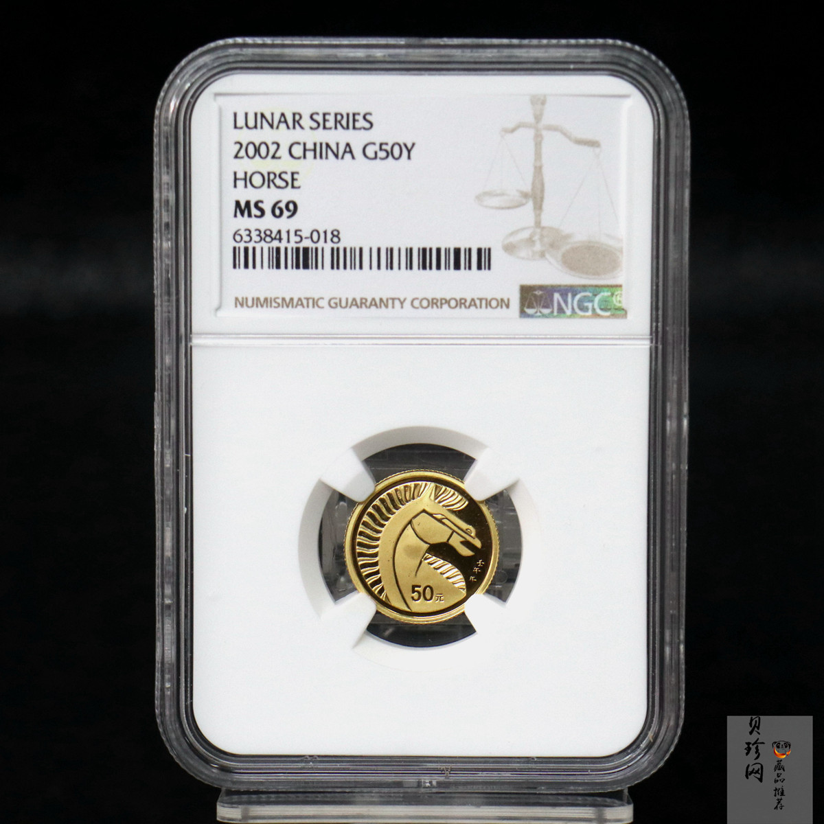 【020306】2002中国壬午（马）年金银纪念币-骏马1/10盎司普制金币