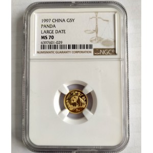 【970118】1997年熊猫1/20盎司普制金币