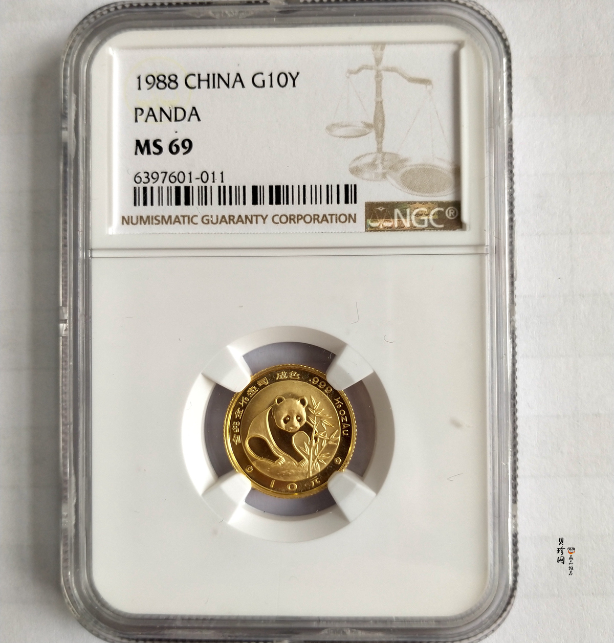 【880104】1988版熊猫1/10盎司普制金币