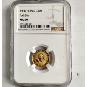 【880104】1988版熊猫1/10盎司普制金币