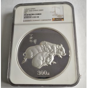 【061212】2007年丁亥猪年生肖1公斤精制银币