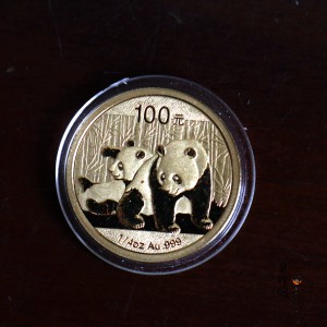 【100103】2010年熊猫1/4盎司普制金币