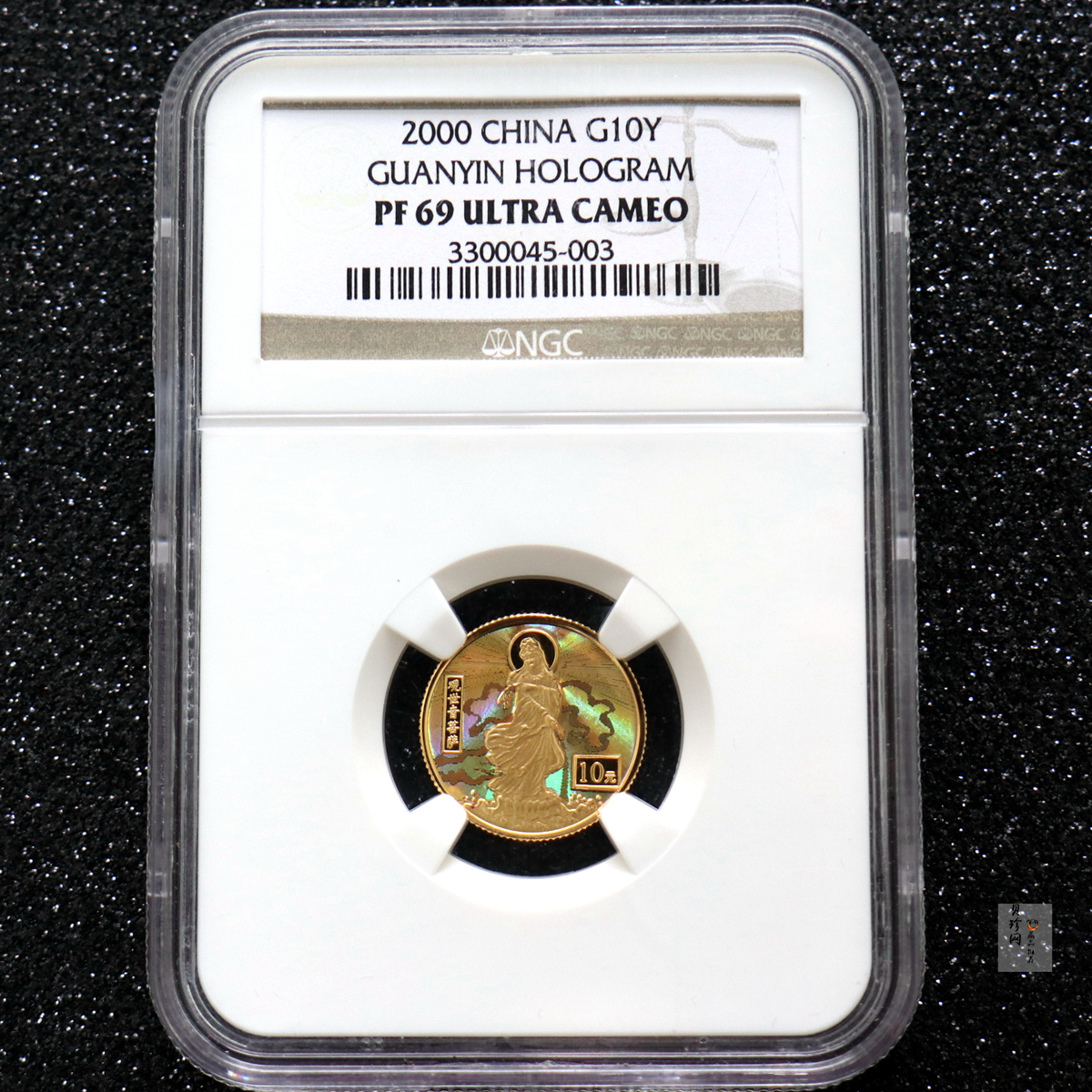 【000501】2000年观音幻彩纪念金币1/10盎司幻彩精制金币