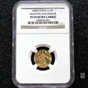 【000501】2000年观音幻彩纪念金币1/10盎司幻彩精制金币