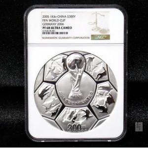 【050302】2006年德国世界杯足球赛1公斤精制银币