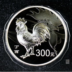 【161515】2017年丁酉（鸡）年生肖流通纪念币-雄鸡1公斤精制银币