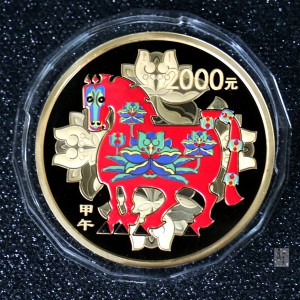 【131011】2014年甲午马年生肖5盎司精制彩金币
