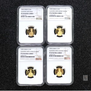 【959080】1995年观音1/10盎司精制金币四枚一套