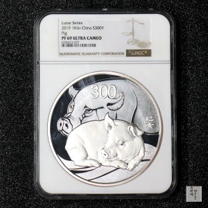 【191121】2019中国己亥（猪）年金银纪念币1公斤圆形银质纪念币