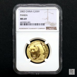 【020102】2002年熊猫1/2盎司普制金币