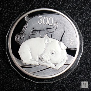 【191115】2019中国己亥（猪）年金银纪念币1公斤圆形银币