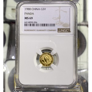 【880105】1988版熊猫1/20盎司普制金币