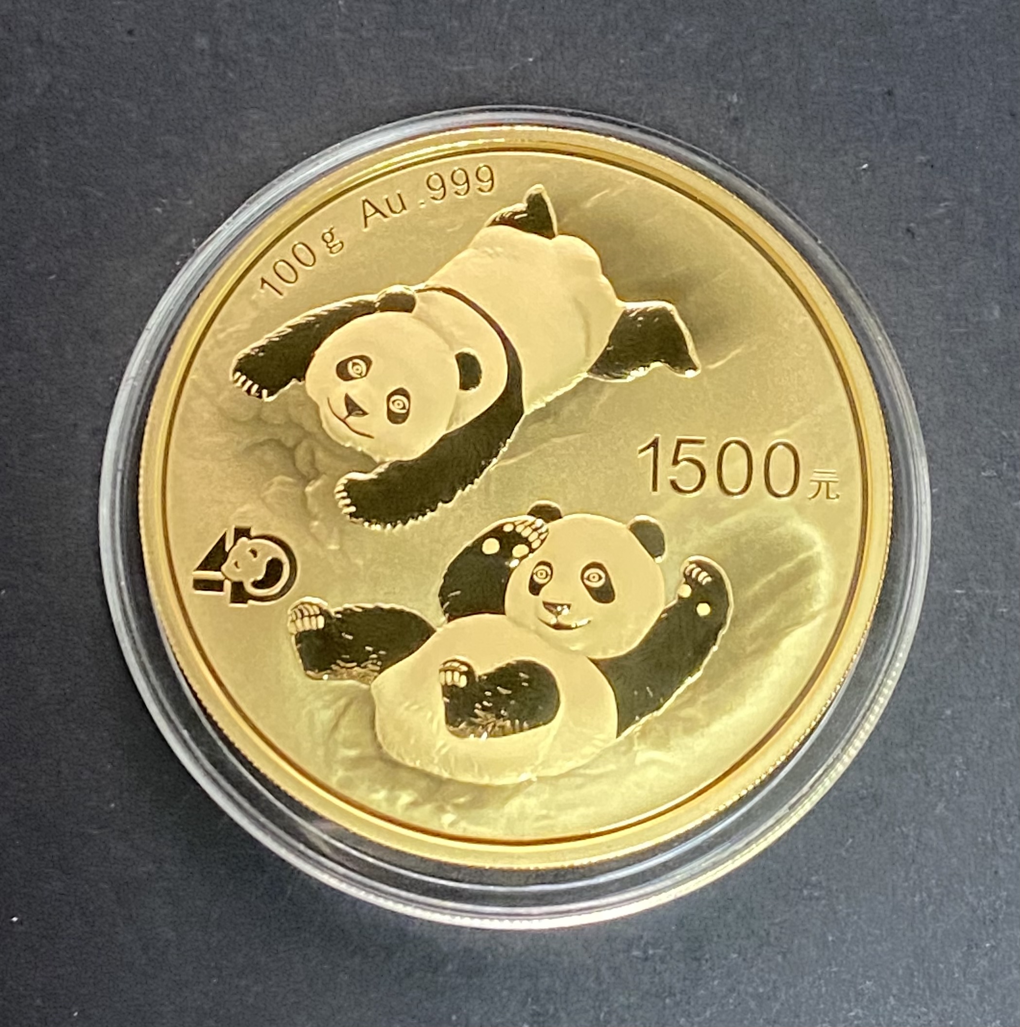 【220103】2022年熊猫100克精制金币