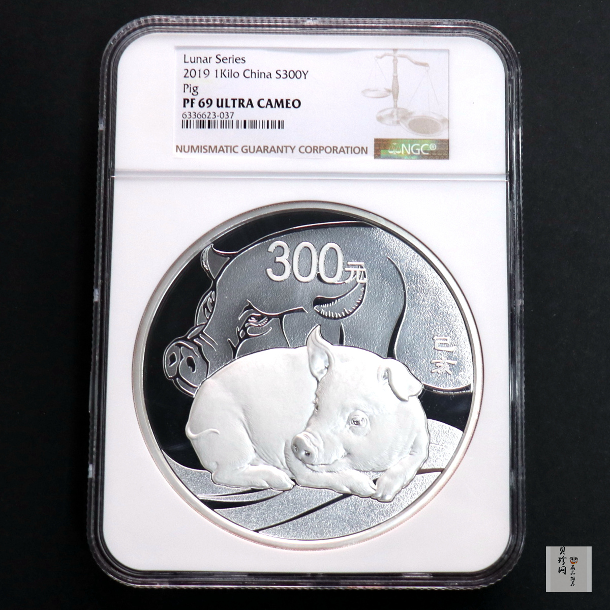 【191121】2019中国己亥（猪）年金银纪念币1公斤圆形银质纪念币