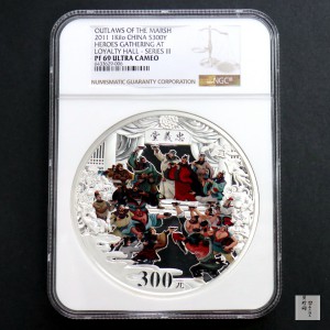 【111607】2011年中国古典文学名著《水浒传》第（3）组-忠义堂1公斤精制彩银币