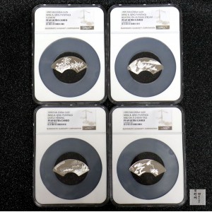 【999651】1999年明清扇画纪念精制银币四枚一套