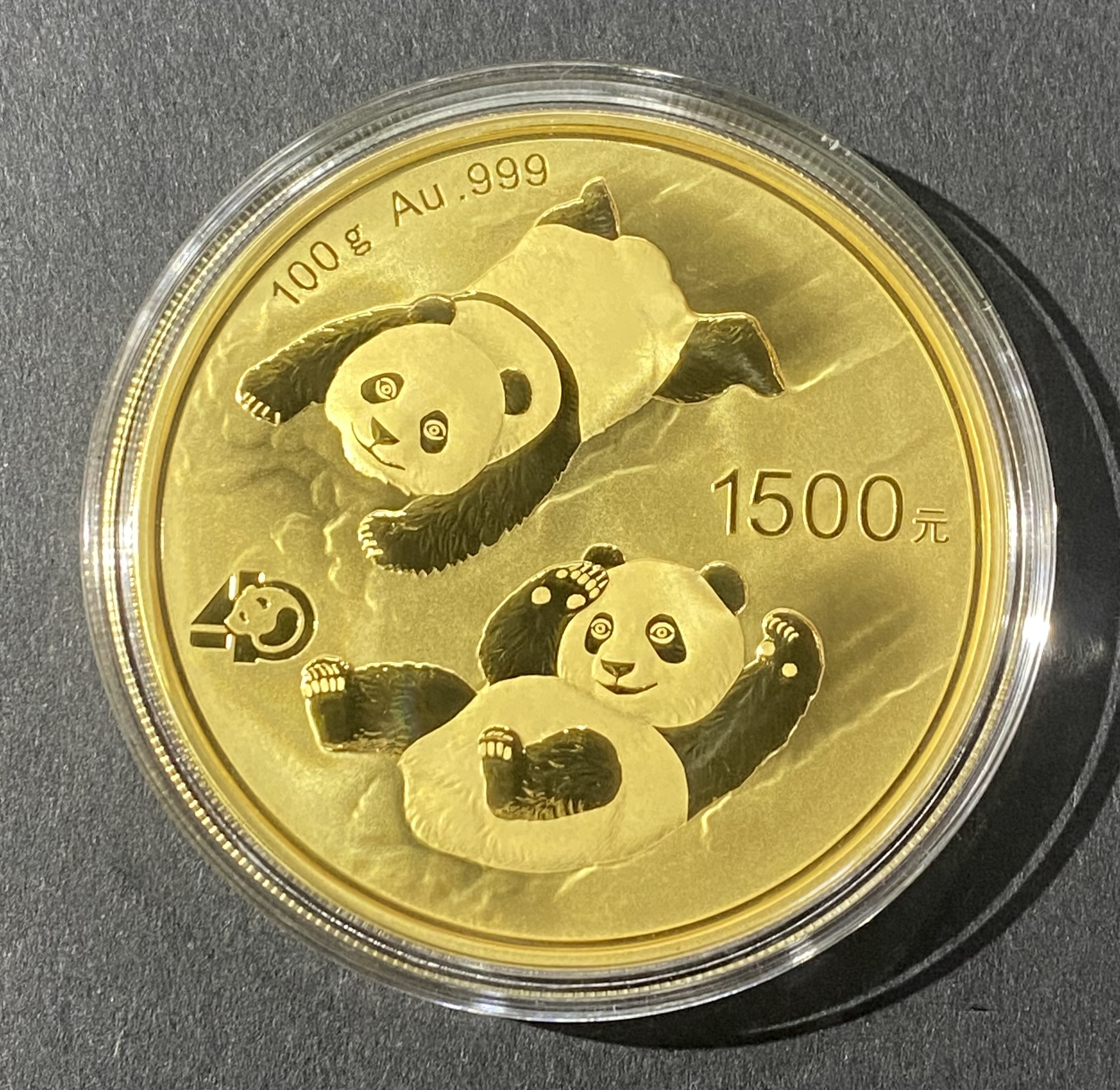 【220103】2022年熊猫100克精制金币