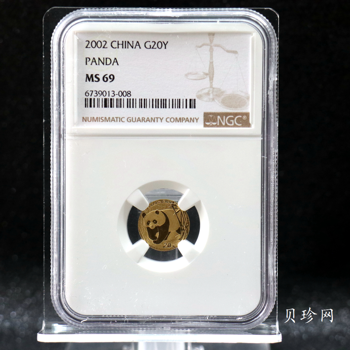 【020105】2002年熊猫1/20盎司普制金币