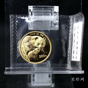 【040102】2004版熊猫金纪念币-母子熊猫1/2盎司普制金币
