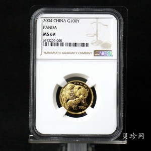 【040103】2004版熊猫金纪念币-母子熊猫1/4盎司普制金币