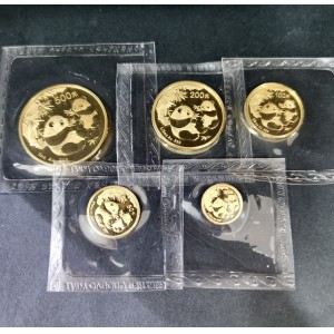【069050】2006年熊猫普制金币5枚一套