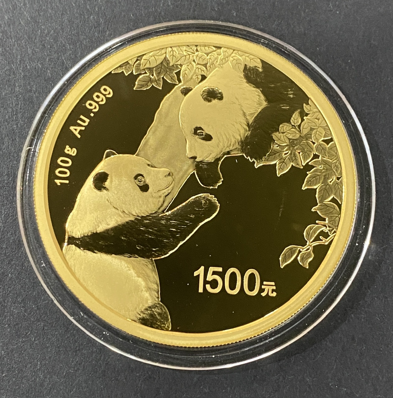 【230101】2023年熊猫100克精制金币